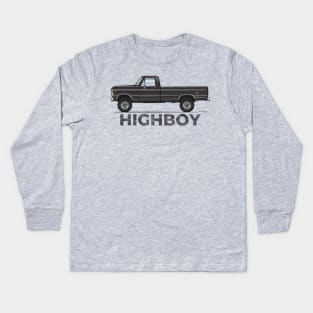 Highboy Black Kids Long Sleeve T-Shirt